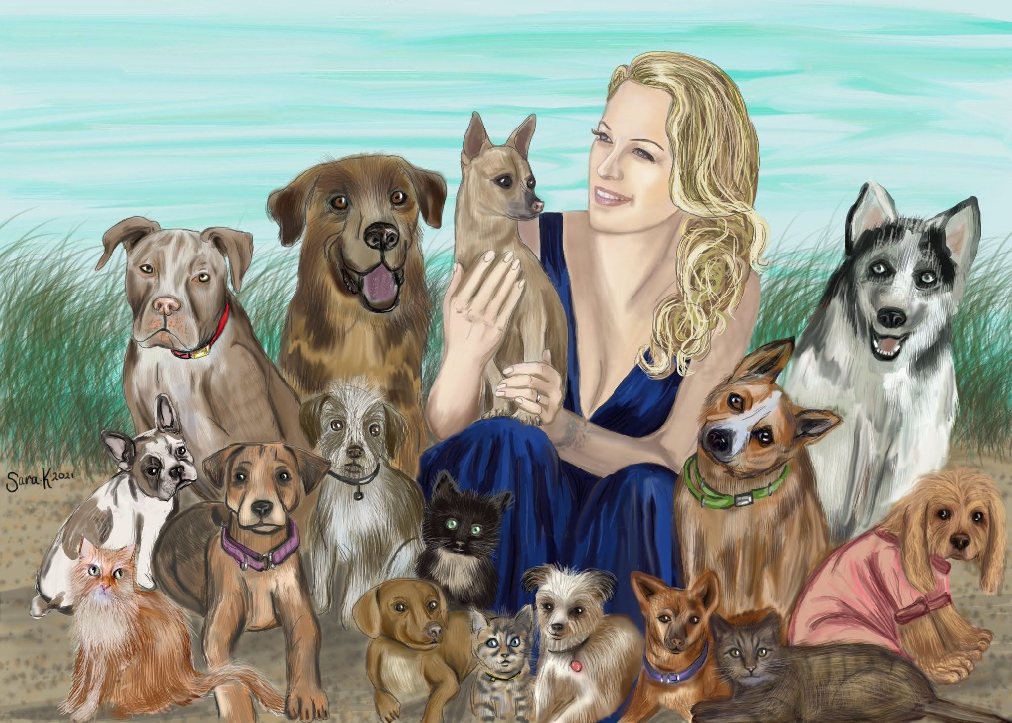 Allison Eastwood and her rescues